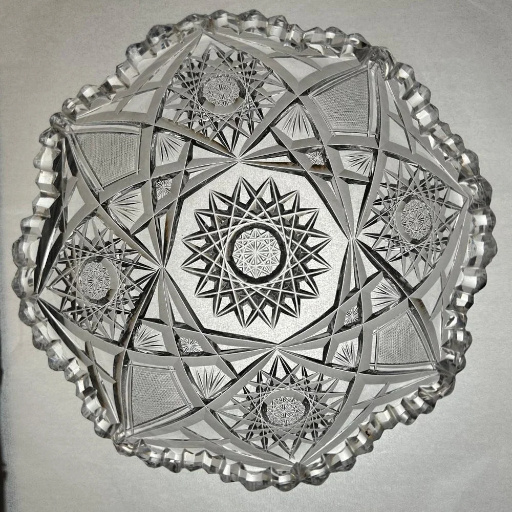 Brilliant Period Cut Glass | 7” Nappy Bowl | Vintage Cut Glass